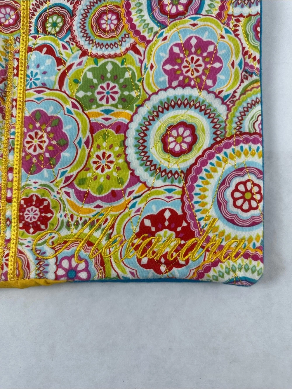 Handmade Monogrammed-‘Alexandra’ Journal Holder with Pen Slot